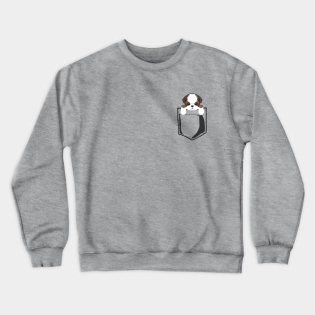 Pocket Shih Tzu Crewneck Sweatshirt by JKA